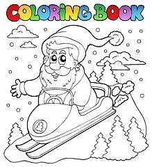 Image showing Coloring book Santa Claus topic 4