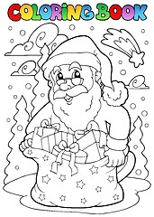 Image showing Coloring book Santa Claus theme 3