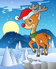 Image showing Scene with Christmas deer 1