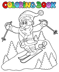 Image showing Coloring book Santa Claus topic 3