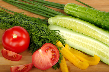 Image showing vegetables for the salad