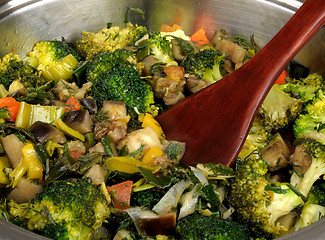 Image showing process of cooking a vegetable stew