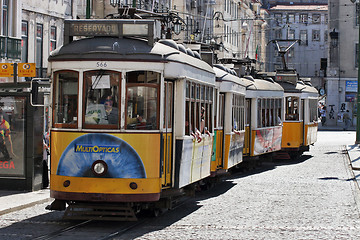 Image showing City trams in Lisbon