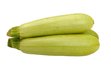 Image showing courgettes on white