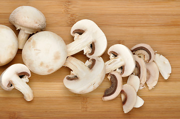 Image showing champignon on a cutting board 