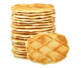 Image showing a pile of waffle