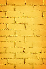 Image showing yellow brick wall