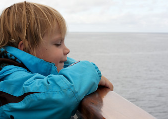 Image showing Child at sea