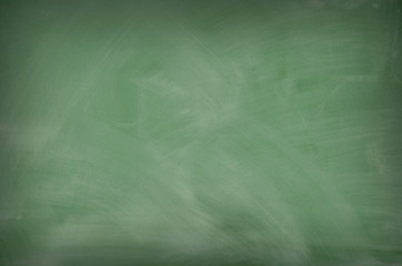 Image showing Green chalkboard with eraser marks