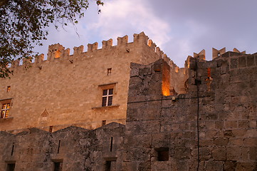 Image showing Rhodes castle, crusaiders