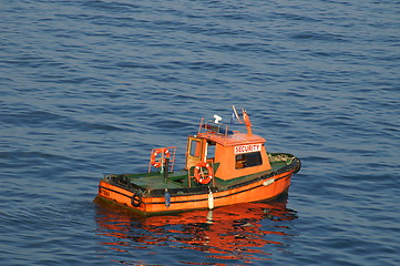 Image showing Security boat on a port