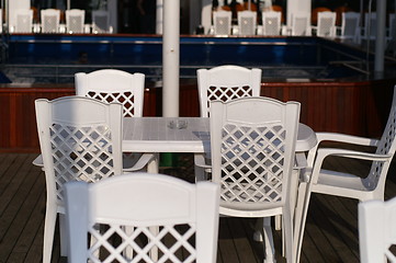 Image showing Chairs in cafe