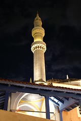 Image showing A minaret on Rodos Island