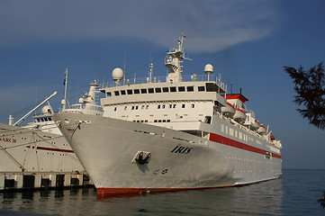 Image showing cruise ship in a port