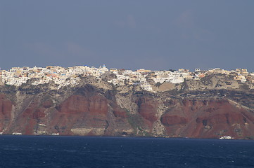 Image showing Aegean sea, Santorini island