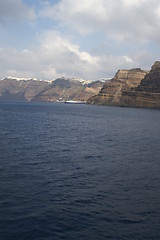 Image showing Aegean sea, Santorini island