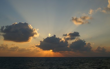 Image showing Beautifull sea sunset