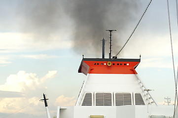 Image showing Cruise ship pipe