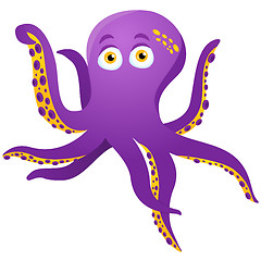 Image showing Purple Octopus Isolated on white