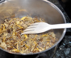 Image showing Casserole with chantarelles