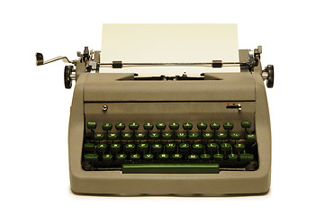 Image showing Vintage 1950s typewriter on white