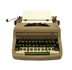 Image showing Vintage 1950s typewriter on white