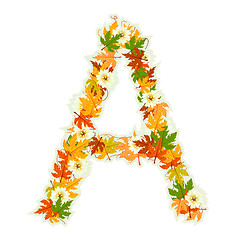 Image showing Pattern floral letter A