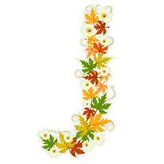 Image showing Pattern floral letter J