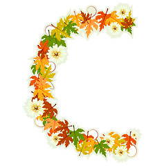 Image showing Pattern floral letter C