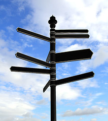 Image showing blank street sign