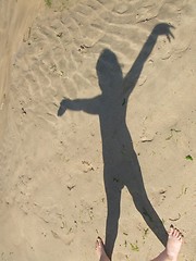 Image showing Shadow on the beach