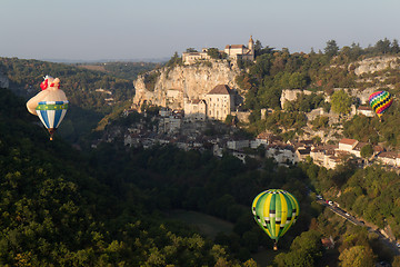 Image showing Two hot air balloons