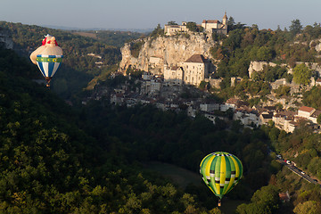 Image showing Three hot air balloons