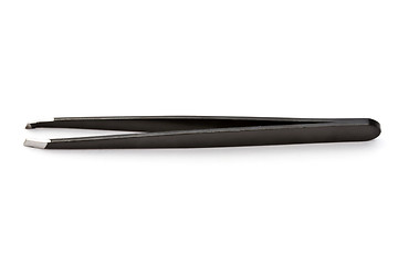 Image showing Black eyebrow tweezers 