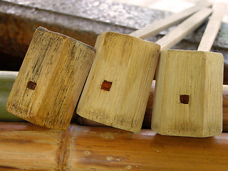 Image showing Bamboo ladles