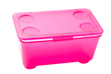 Image showing Pink plastic box