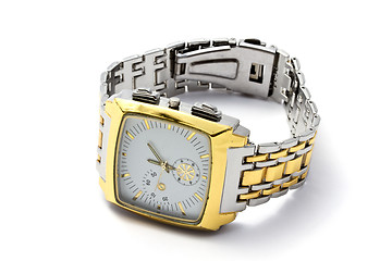 Image showing Men's gold wristwatch