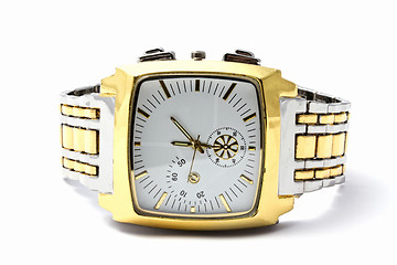 Image showing Men's gold wristwatch 