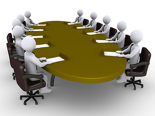 Image showing Conference between businessmen