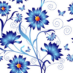 Image showing Elegance Seamless color pattern on background, vector illustrati