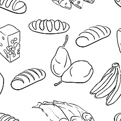 Image showing seamless pattern-hand drawn food