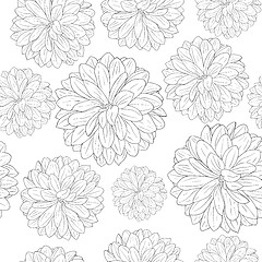 Image showing Seamless wallpaper with beautiful flowers