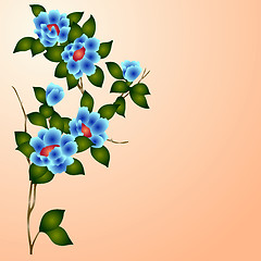 Image showing  hand drawn background with a fantasy flower