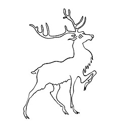 Image showing Vector drawing of deer