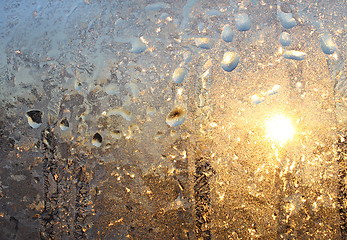 Image showing ice patterns with sunlight texture