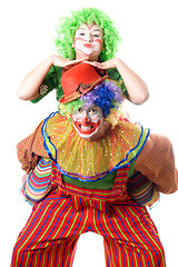 Image showing A couple of funny clowns