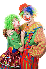 Image showing Couple of funny clowns