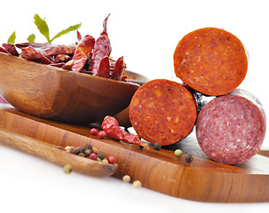 Image showing Pepperoni And Hard Salami