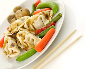 Image showing dumplings with vegetables