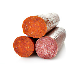 Image showing Pepperoni And Hard Salami